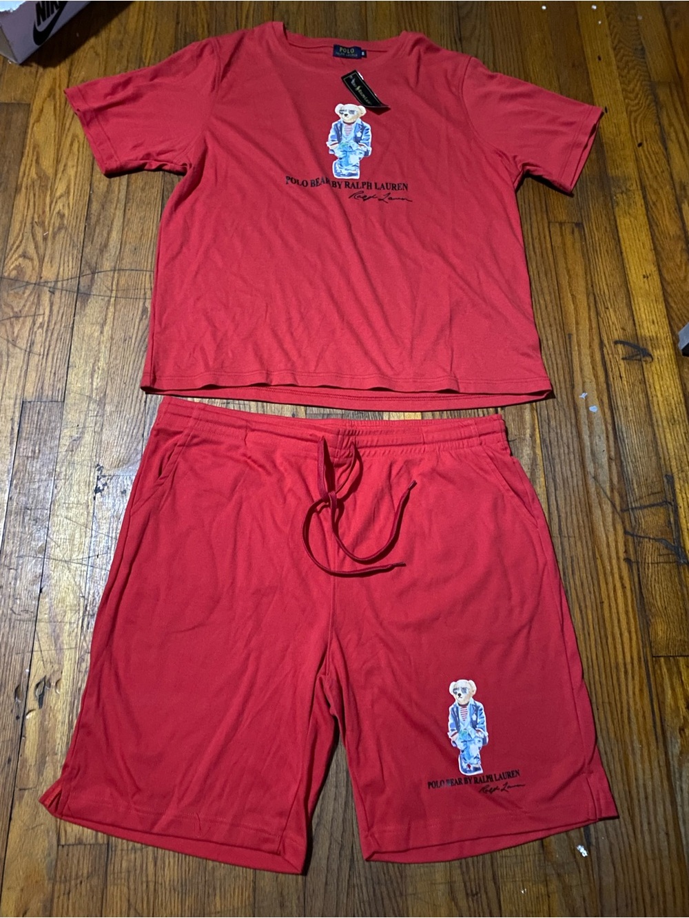 Polo by Ralph Lauren Red Polo Bear Men’s Short set.